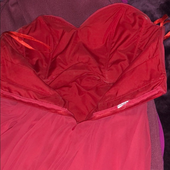 Red floor length dress by Mori Lee - Picture 8 of 8